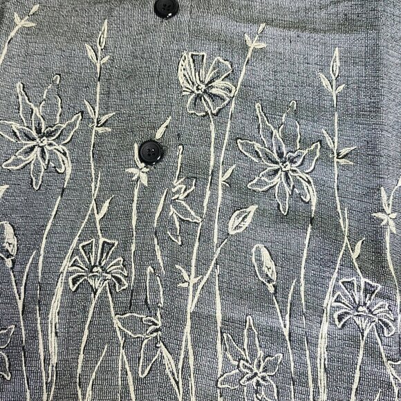 Jennifer Jeffries Set Womens 12 by Susan Allison Gray Floral Detail Top Pants - Picture 4 of 9